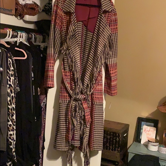 Free People Mila Wrap Coat Sz Large - Picture 7 of 7